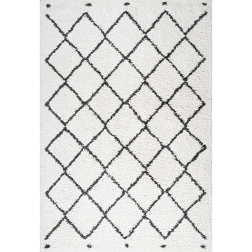 Cami Moroccan Style Diamond Shag Area Rug